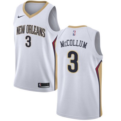 Nike New Orleans Pelicans #3 C.J. McCollum White Youth NBA Swingman Association Edition Jersey